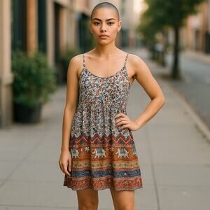 Women’s Boho Hippie Rayon Summer Romper S Vacation Resort-wear